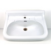 Altes Keramik-Wasch-Becken mit mittigem Hahnloch