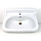 Altes Keramik-Wasch-Becken mit mittigem Hahnloch