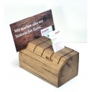 Altholzständer für Visitenkarten und Prospekte