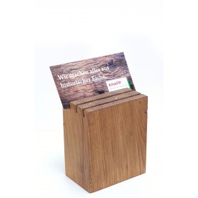 Altholzständer für Infomaterial, elegant
