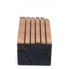 Display aus Altholz für Prospekte