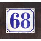 Original alte weiß-blaue Hausnummern, Emaille