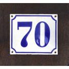 Original alte weiß-blaue Hausnummern, Emaille