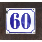 Original alte weiß-blaue Hausnummern, Emaille