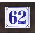 Original alte weiß-blaue Hausnummern, Emaille