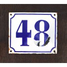 Original alte weiß-blaue Hausnummern, Emaille