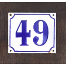 Original alte weiß-blaue Hausnummern, Emaille