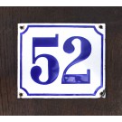 Original alte weiß-blaue Hausnummern, Emaille