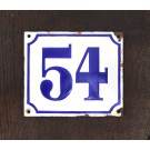 Original alte weiß-blaue Hausnummern, Emaille