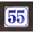 Original alte weiß-blaue Hausnummern, Emaille