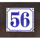 Original alte weiß-blaue Hausnummern, Emaille