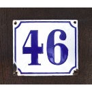 Original alte weiß-blaue Hausnummern, Emaille