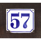 Original alte weiß-blaue Hausnummern, Emaille
