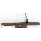 2er Regalbohlen-Set aus Mooreiche und historischer Eiche