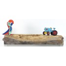 Antike rustikale Eichenbohle