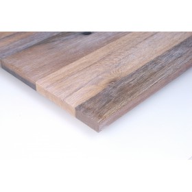 Hell geölt und geschliffen oder gebürstet: Maßgefertigte Tischplatte Eiche Altholz