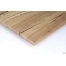 Lackiert und geschliffen oder gebürstet: Maßgefertigte Tischplatte Eiche Altholz